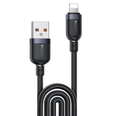 Yesido CA134L 3‑Meter USB‑to‑Lightning Fast Charging Cable Black
