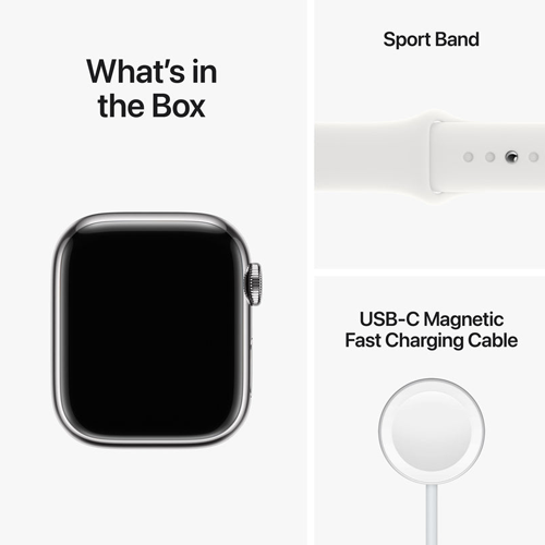 Apple Watch Series 8 GPS + Cellular 41mm with Sport Band - (Middle East Version)