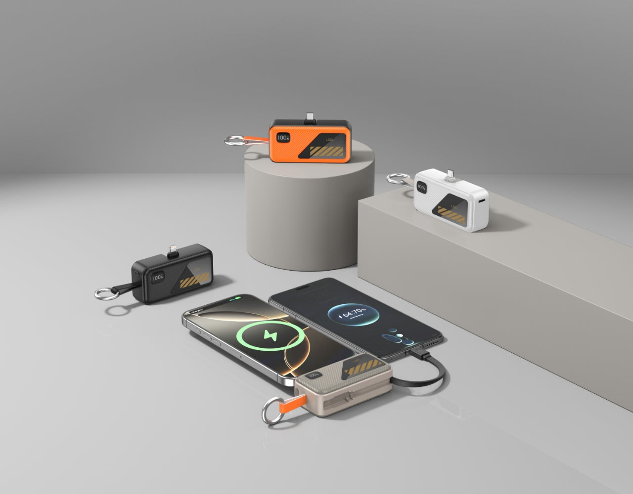 شاحن لزيل NanoFlux ميني 5000mAh PD مع كابل لايتنينج مدمج