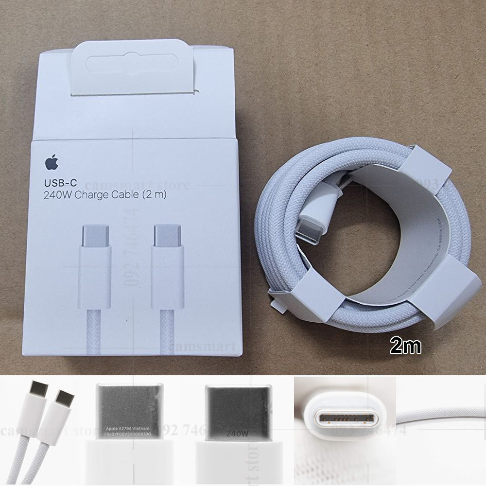 Apple 240W USB-C Fast Charging Cable 2m - High-Power iPhone iPad MacBook Charger