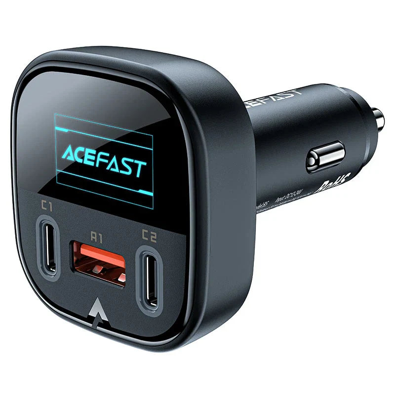 Acefast B5 101W Triple-Port Car Charger with OLED Display