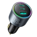 Joyroom 120W Triple Port Car Charger Dual PD QC3.0