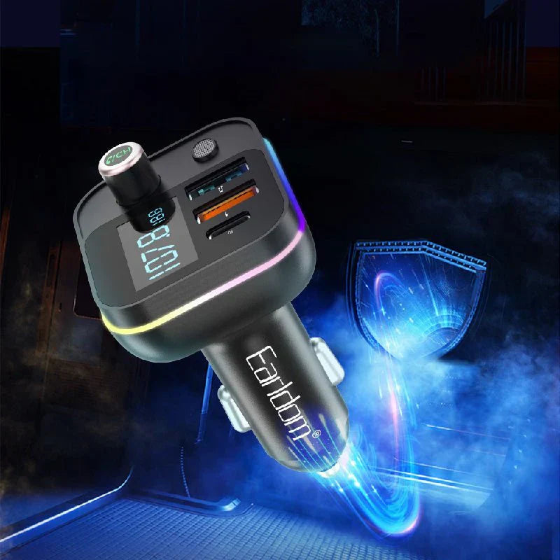 Earldom M87 Wireless FM Car Audio Transmitter with Dual USB