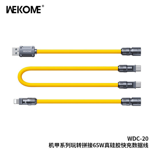 WEKOME 65W Multi-Connector Fast Charging Cable 1m Universal Durable