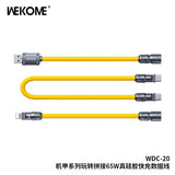 WEKOME 65W Multi-Connector Fast Charging Cable 1m Universal Durable