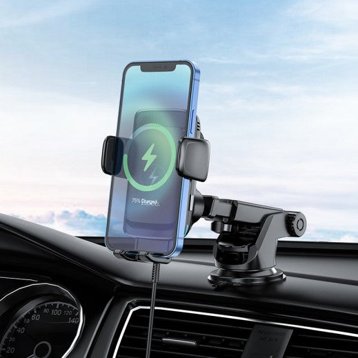 Hoco S35 15W Smart Alignment Wireless Car Charger