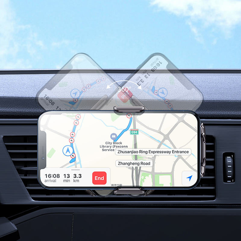 HOCO S45 Energia Dual‑Mount 15W Wireless Car Charger