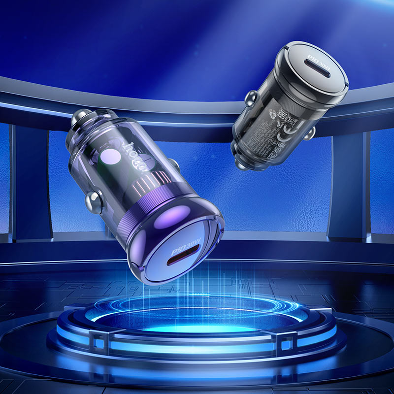 Hoco Z53 Sight 30W PD Single-Port Car Charger Black