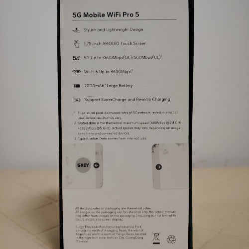 Zain 5G Mobile Wi‑Fi Pro Router – Space Grey, High‑Speed Connectivity