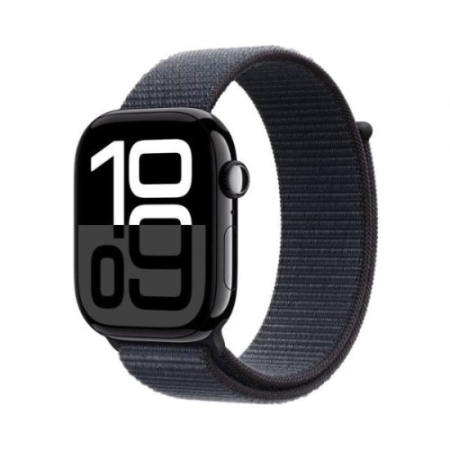 Apple Watch S10 GPS + Cellular 42mm Jet Black Aluminium with Ink Sport Loop (Arabic Edition)
