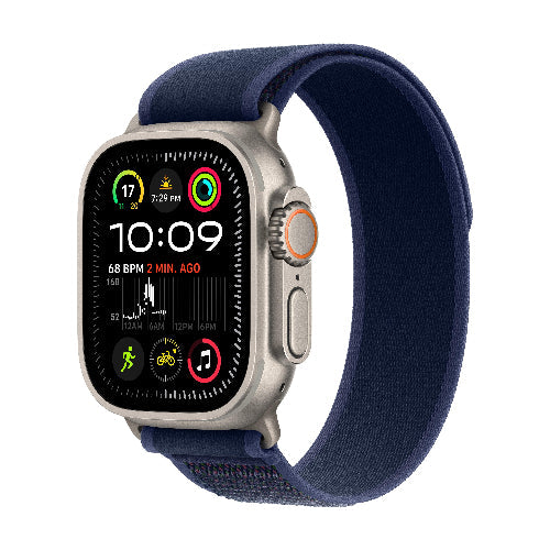 Apple Watch Ultra 2 GPS + Cellular 49mm (MX4L3QA/A) Natural Titanium Case with Blue Trail Loop M/L (Arabic Edition)