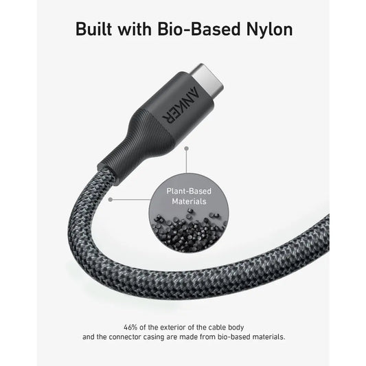 Anker 544 Bio Nylon USB-C to USB-C Cable 140W, 6ft Black